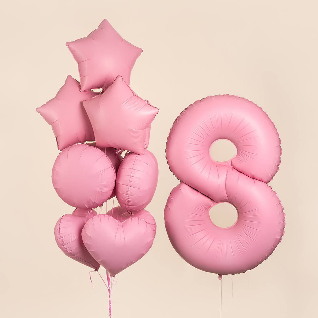 Шар (18''/46 см) Звезда, Розовая Сакура, Матовый, 1 шт.