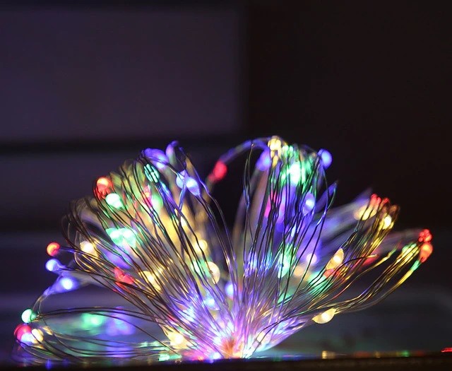 Светодиодная гирлянда, Роса 30 Led, IP14, 3 м. Разноцветный, 1 шт.