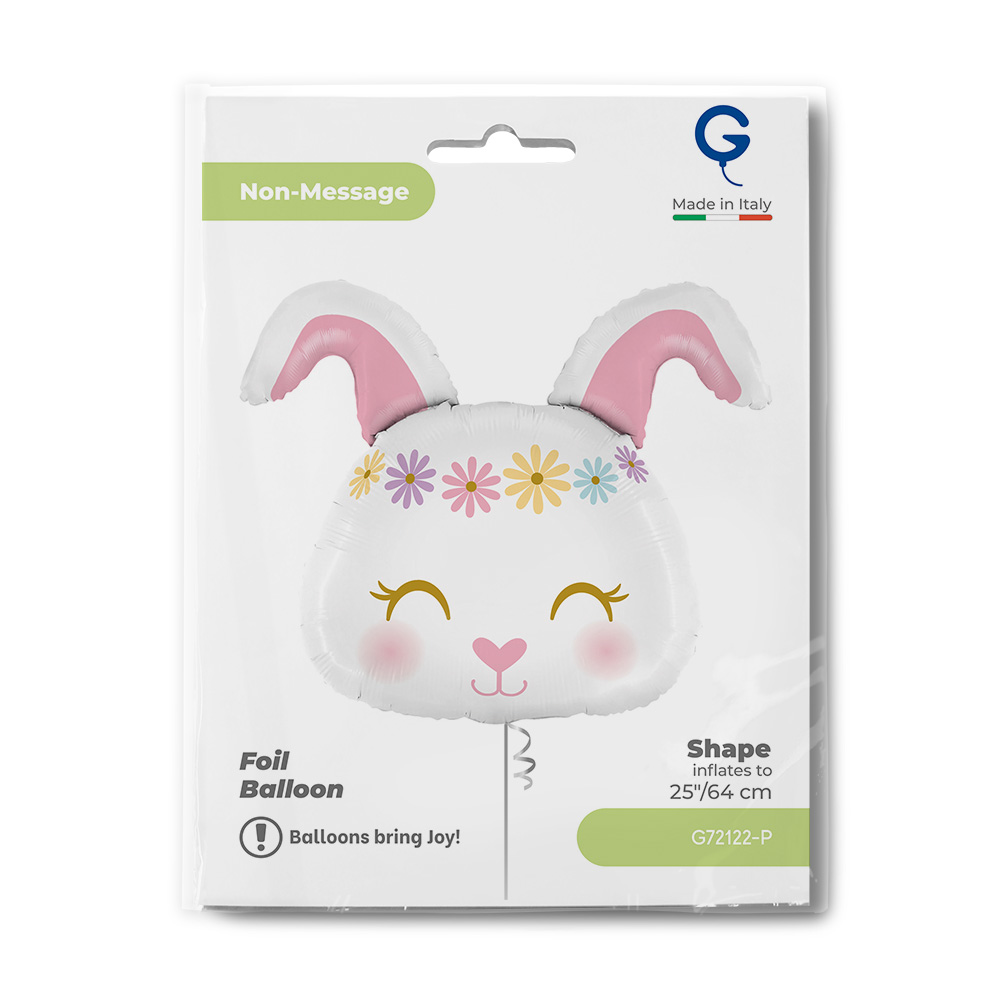 Шар (25''/64 см) Фигура, Цветочный Зайка, 1 шт. в уп.