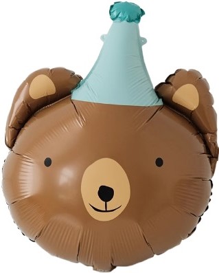 Шар (27''/69 см) Фигура, Мишка в колпачке, 1 шт.