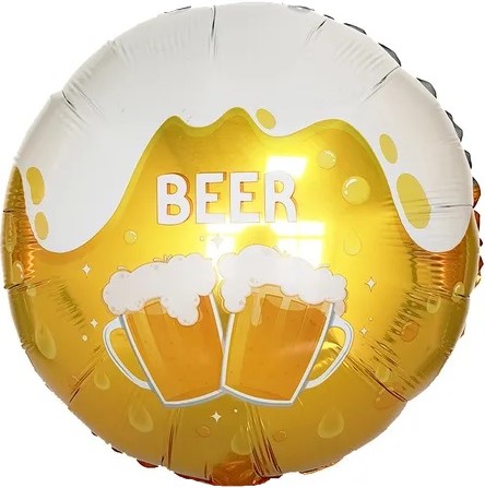 Шар (18''/46 см) Круг, Кружка пива, 1 шт.