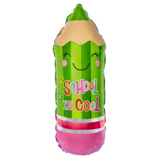 Шар (29''/74 см) Фигура, Школьный карандаш, Зеленый, 1 шт.