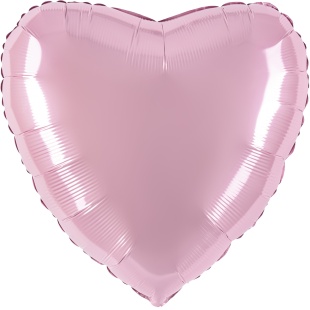 Шар (22''/56 см) Сердце, Розовый, Пастель, 1 шт. в уп.