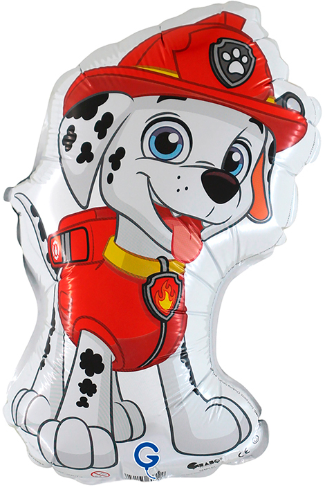 Шар (14''/36 см) Мини-фигура, Щенячий патруль, Маршалл, 1 шт.