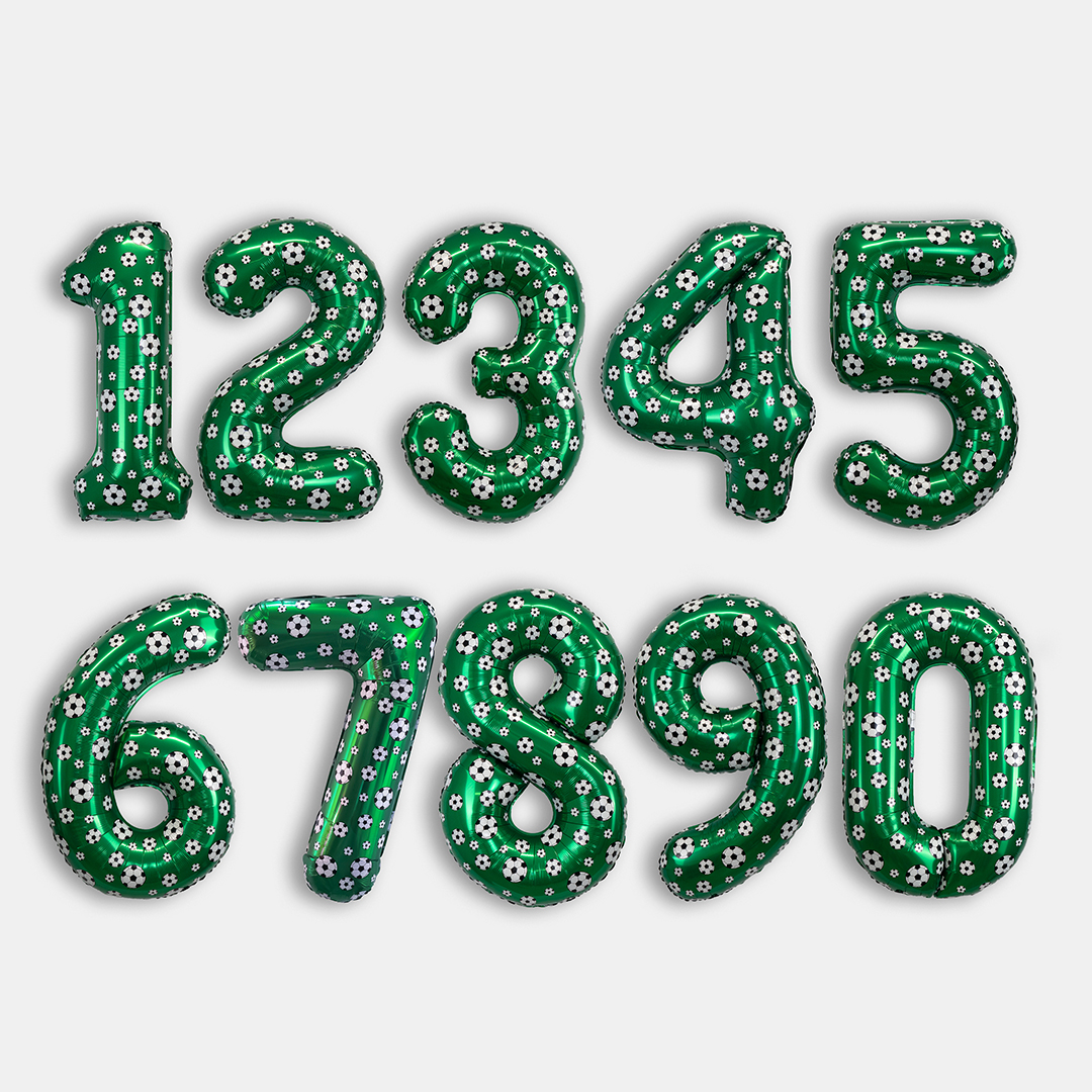 Шар (40''/102 см) Цифра, 6 Футбольные мячи, 1 шт. в уп.