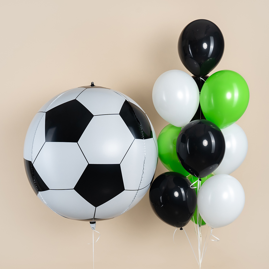 Шар 3D (50''/127 см) Сфера, Футбольный мяч, 1 шт. в уп.
