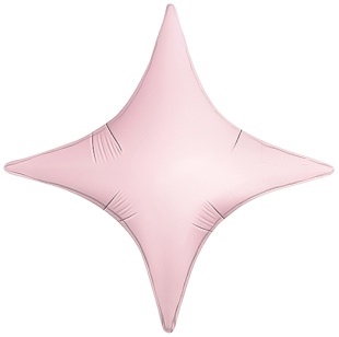 Шар (31''/79 см) Звезда, 4х-конечная, Сириус, Пыльная роза, Сатин, 1 шт.