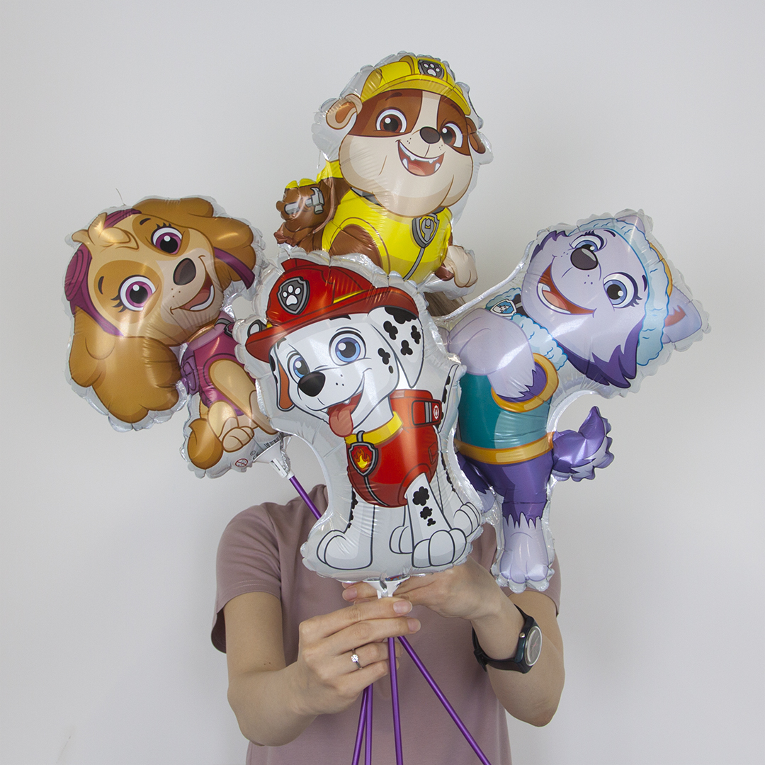 Шар (14''/36 см) Мини-фигура, Щенячий патруль, Маршалл, 1 шт.