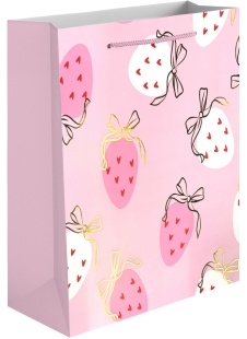 Пакет подарочный, 210гр, Милый подарок, Дизайн №2, Розовый, Металлик, 16*12*6,5 см, 1 шт.