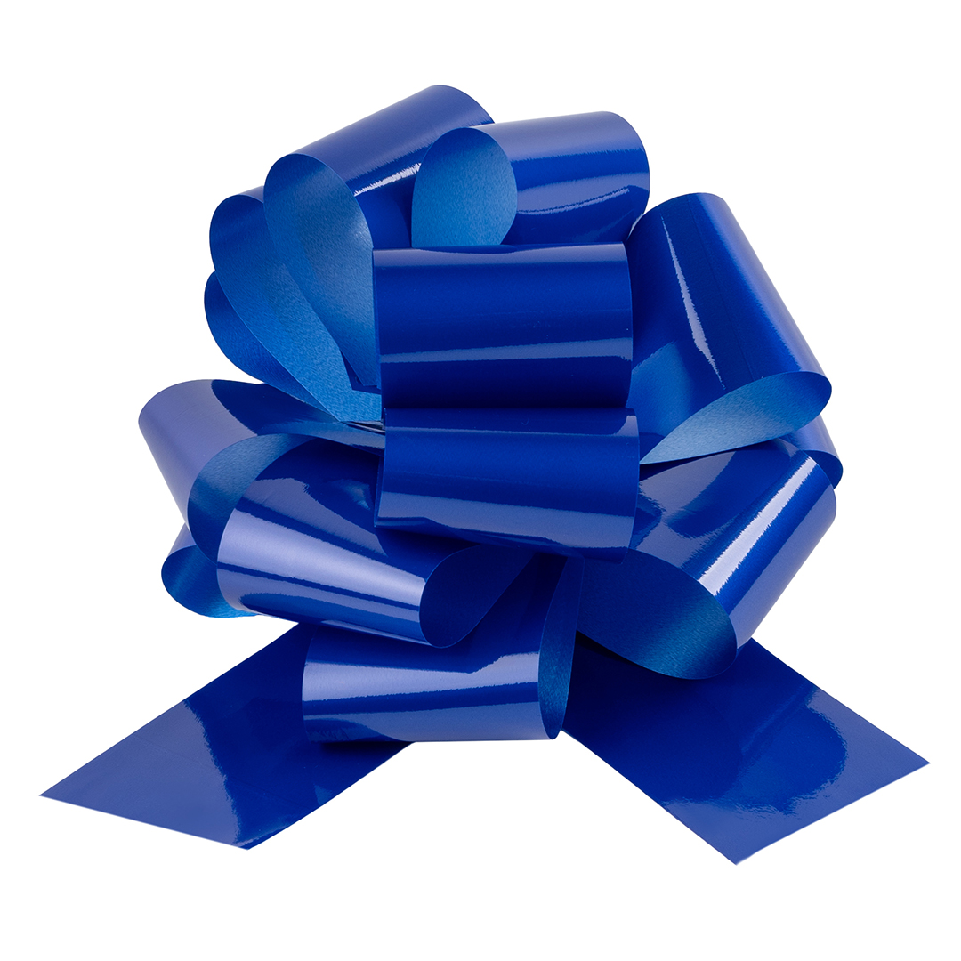 Бант Шар, Синий, Лаковый, 21 см, 1 шт. в упак. 