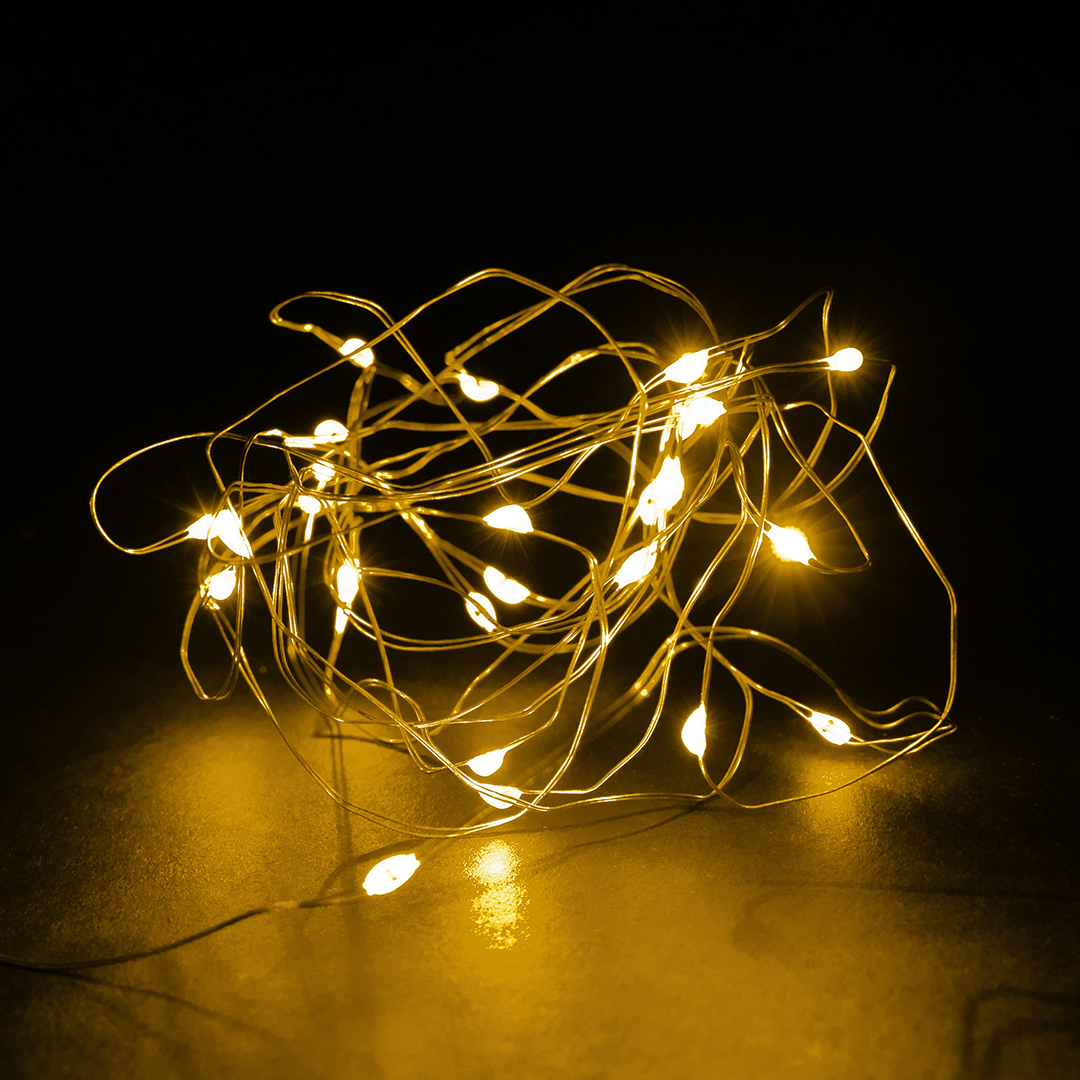 Светодиодная гирлянда, Роса 100 Led, 8 режимов, IP14, 10 м. Теплый белый, 1 шт.