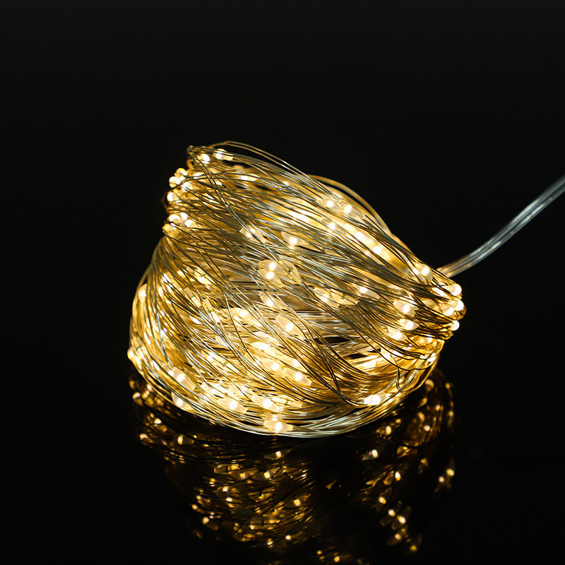 Светодиодная гирлянда, Роса 50 Led, IP14, 5 м. Теплый белый, 1 шт.