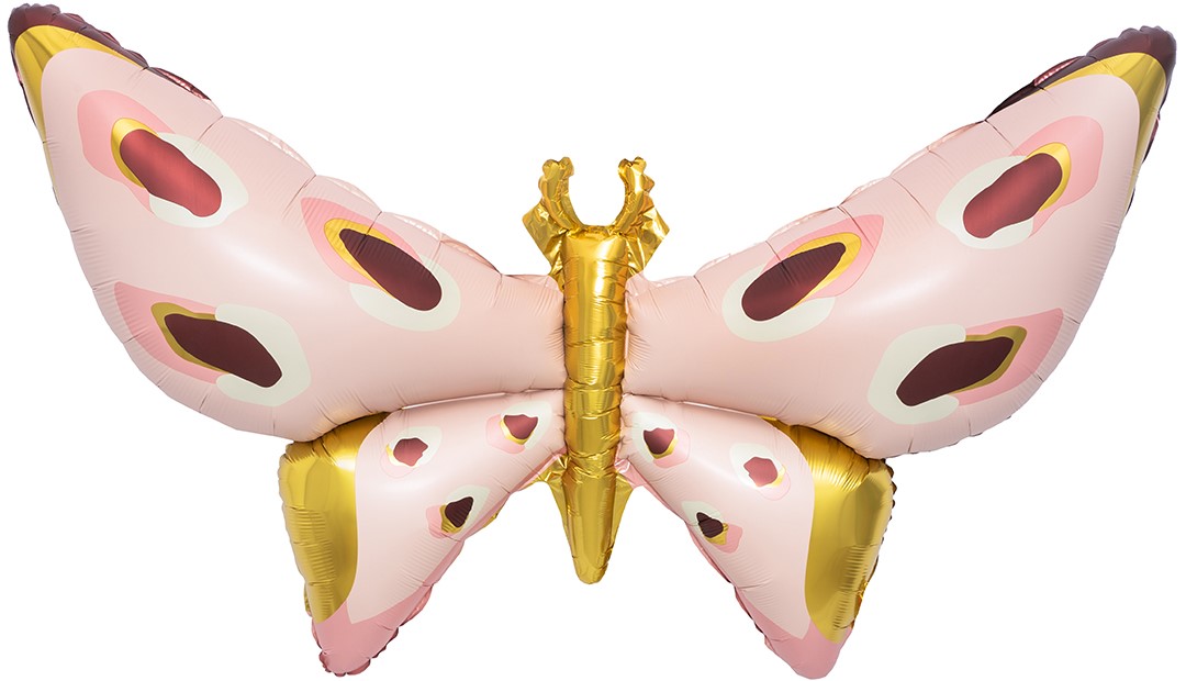 Шар 3D (45''/114 см) Фигура, Бабочка, Карнавальные крылья, Розовый, 1 шт. в уп.