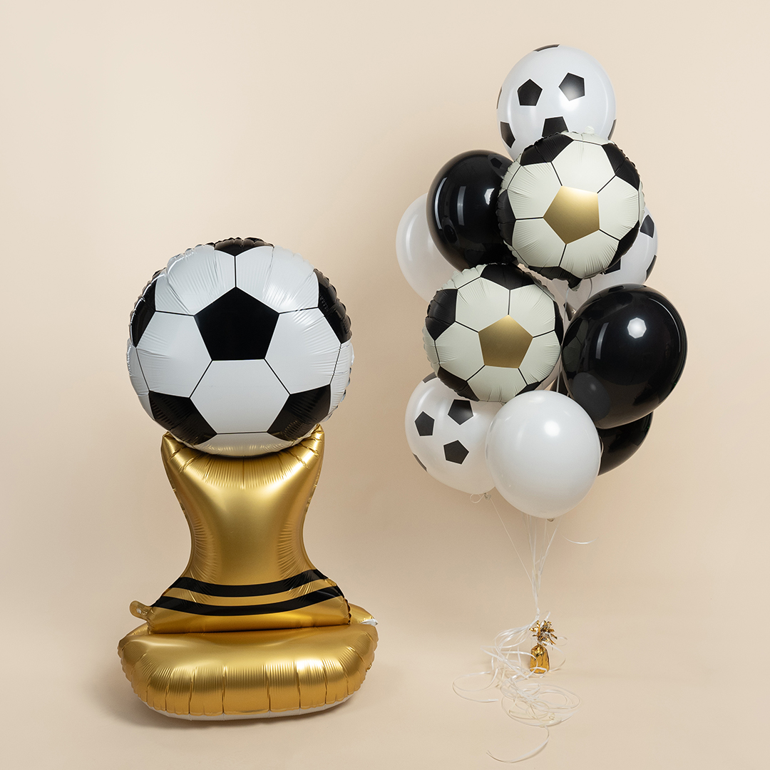 Шар (18''/46 см) Круг, Футбольный мяч, Сатин, 1 шт.