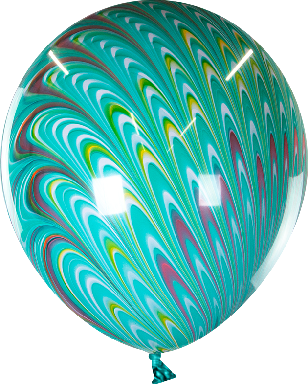 Шар (18''/46 см), Русские агаты, Зеленый, 1 шт.