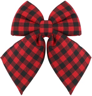 Декоративный бант Праздничные клетки, Красный, 50*150 см, 1 шт. в упак. 