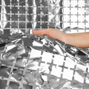 Занавес Мозаика, Серебро, Металлик, 100*200 см, 1 шт.