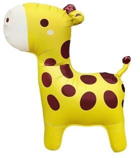 Шар (24''/61 см) Фигура 3D, Жираф, 1 шт.