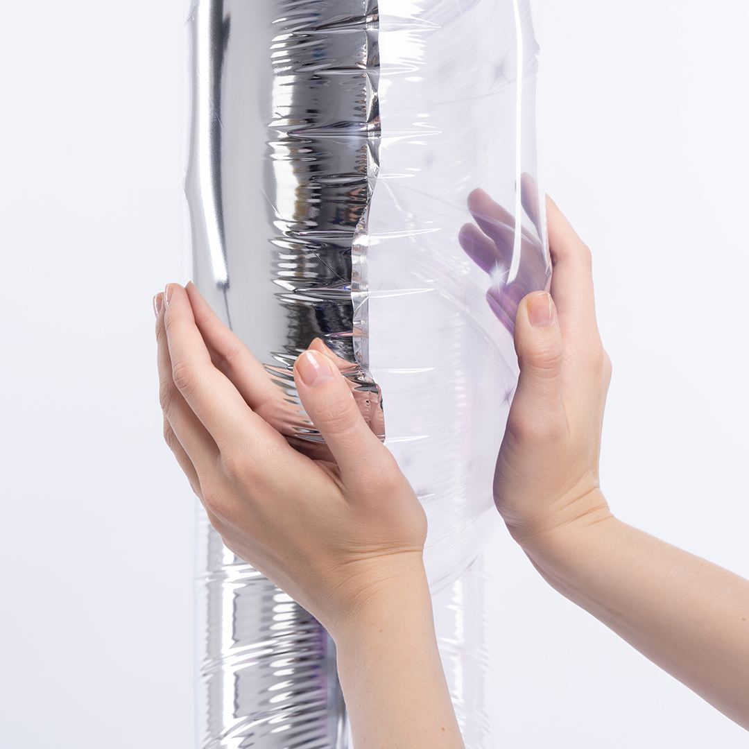 Шар (34''/86 см) Цифра, 0 Сияющий космос, Сиреневый, Градиент, 1 шт. в уп.