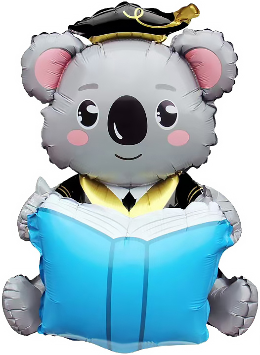Шар 3D (37''/94 см) Коала Выпускник, 1 шт. в уп.