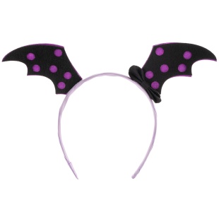 Ободок, Летучая мышь, фиолетовые точки, 1 шт. 
