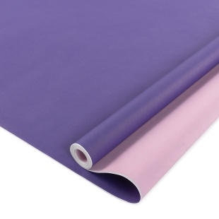 Упаковочная бумага, Крафт 70гр (0,7*10 м) Тонировка, Розовый/Фиолетовый, 1 шт.