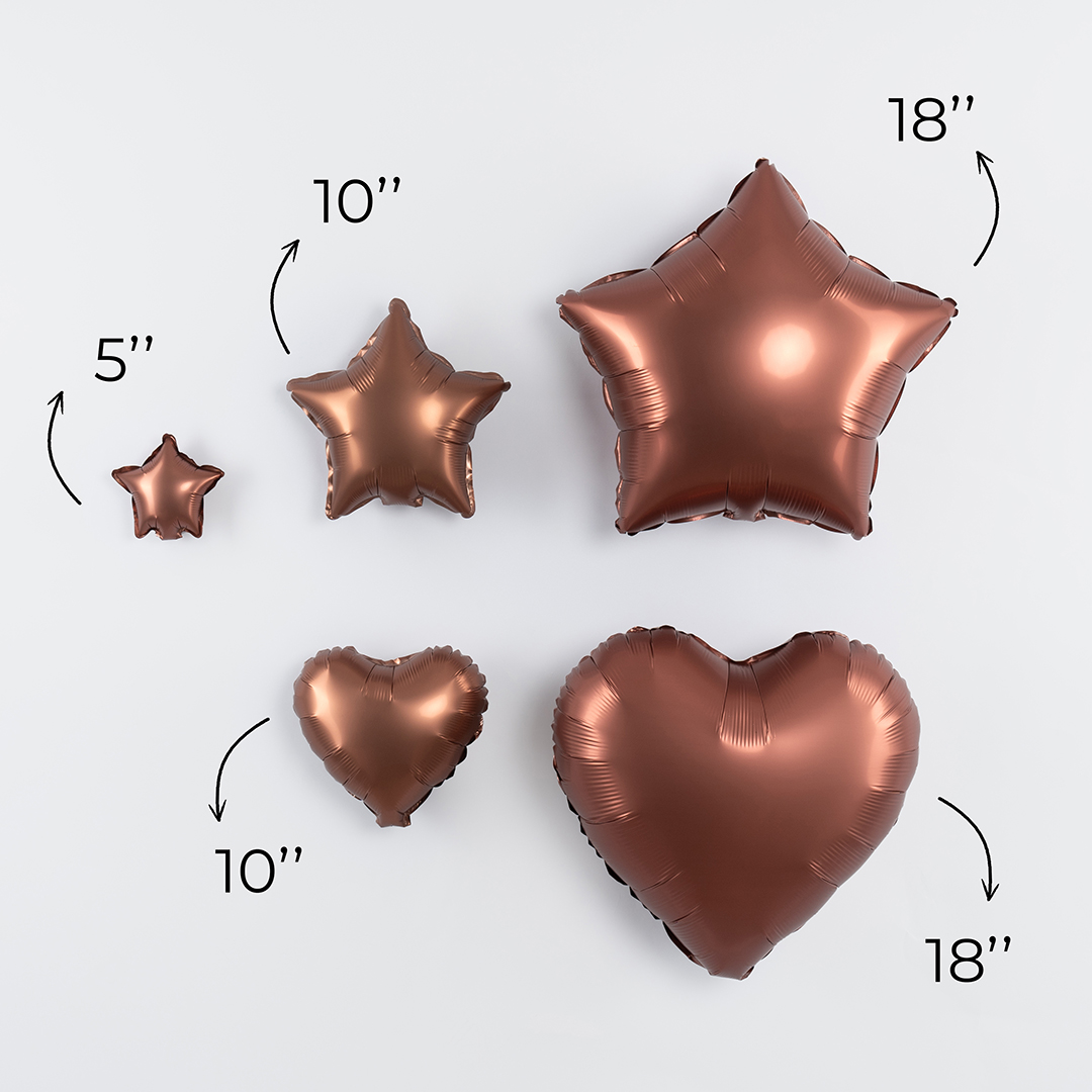 Шар (18''/46 см) Сердце, Шоколад, Сатин, 1 шт.