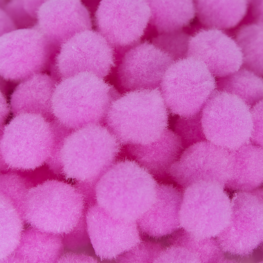 Декоративное украшение Помпончики, 1,5 см. Розовый, 200 шт.