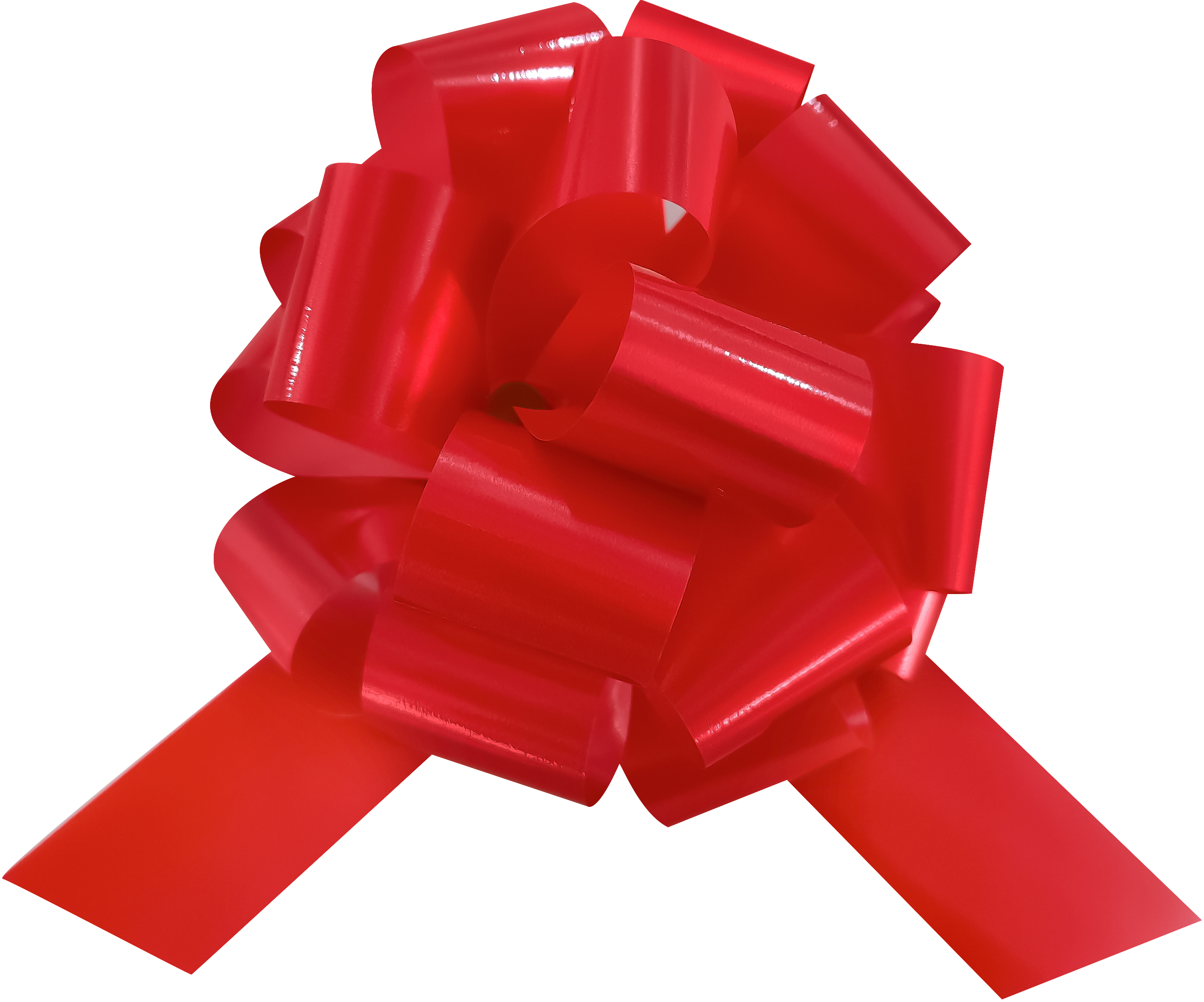 Бант Шар, Красный, Лаковый, 13 см, 1 шт. в упак. 