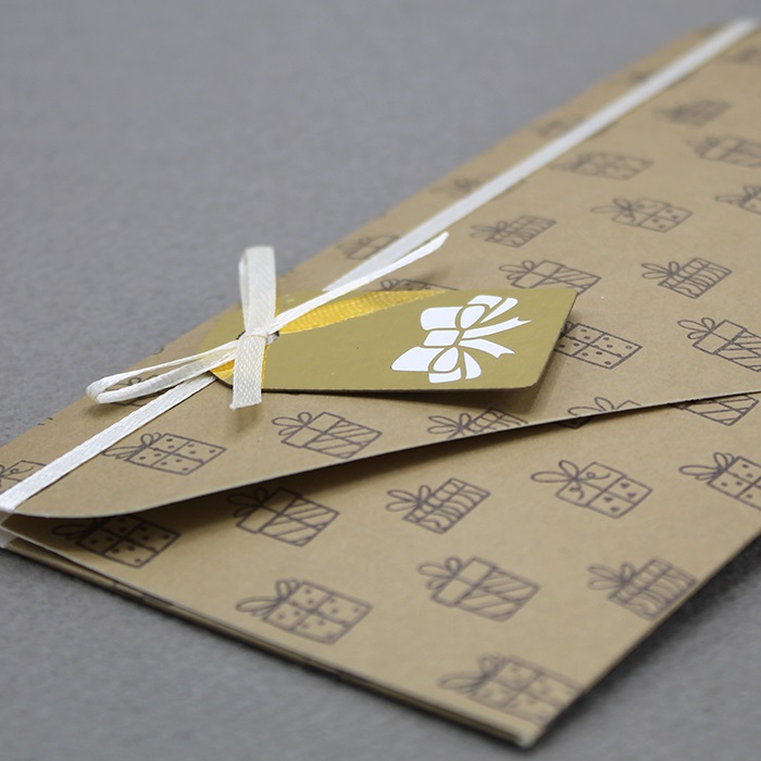 Конверт для денег 3D, Подарки, Крафт, Металлик, 1 шт.