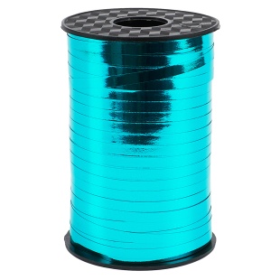 Лента полипропиленовая (0,5 см*250 м) Морская лазурь, Металлик, 1 шт.