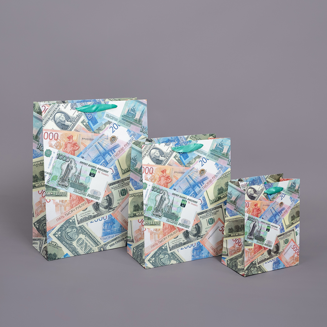 Пакет подарочный, 210гр, Деньги, 41*31*12 см, 1 шт. Пакет подарочный, 210гр, Деньги, 41*31*12 см, 1 шт.