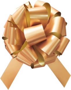 Бант Шар, Бронза, Матовый металл, 36 см, 1 шт. в упак. 