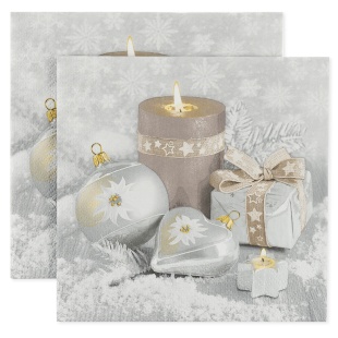 Сервировочные салфетки, Праздничный натюрморт, 33*33 см, 20 шт.