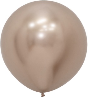 Шар (24''/61 см), Reflex, Зеркальный блеск, Шампань (971), хром, 3 шт.