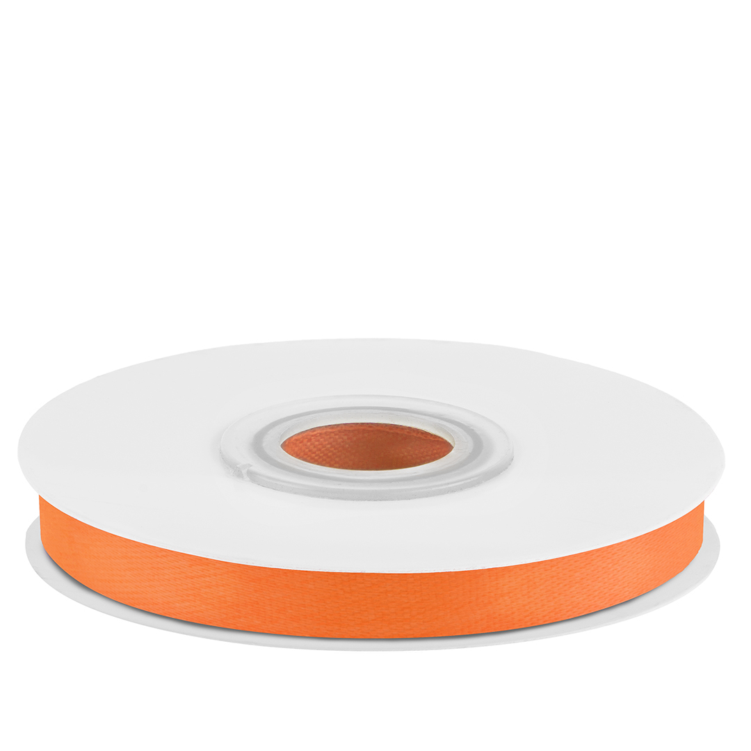 Лента атласная (0,7 см*22,85 м) Оранжевый, 1 шт.