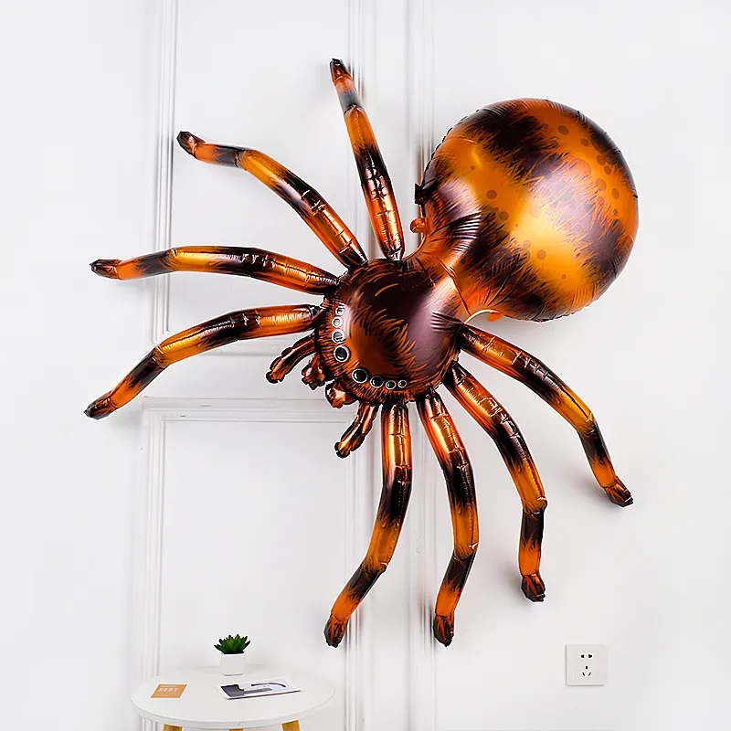 Шар 3D (53''/135 см) Фигура, Паук, Коричневый, 1 шт. в уп.