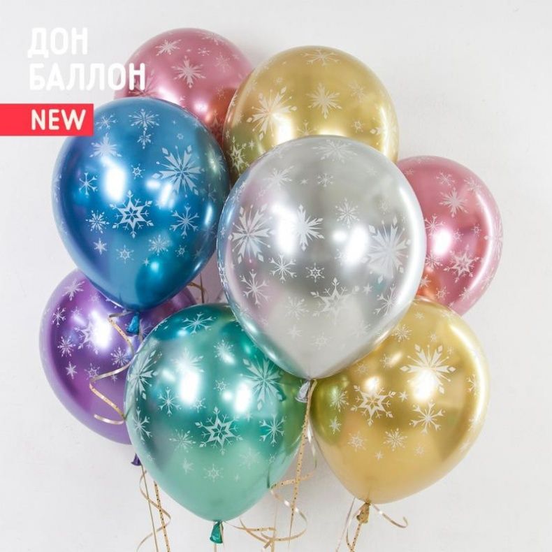 Новогодняя новинка на хромированных шарах!