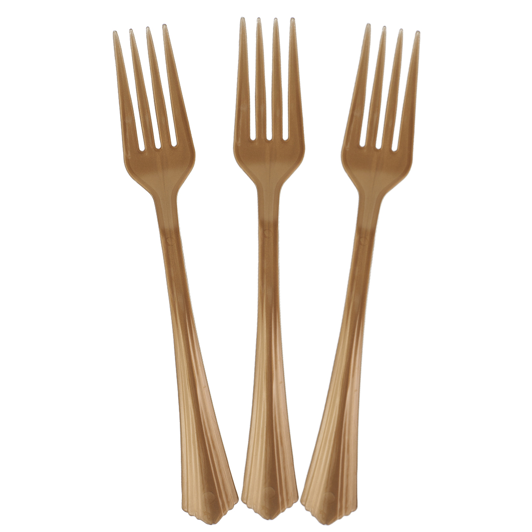 Вилки, Матовое золото, 18 см, 10 шт. в упак. 