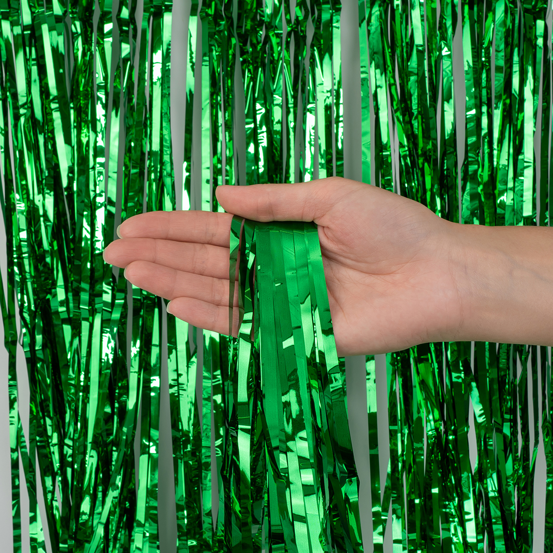 Занавес Дождик Зеленый, Металлик, 100*200 см, 1 шт.