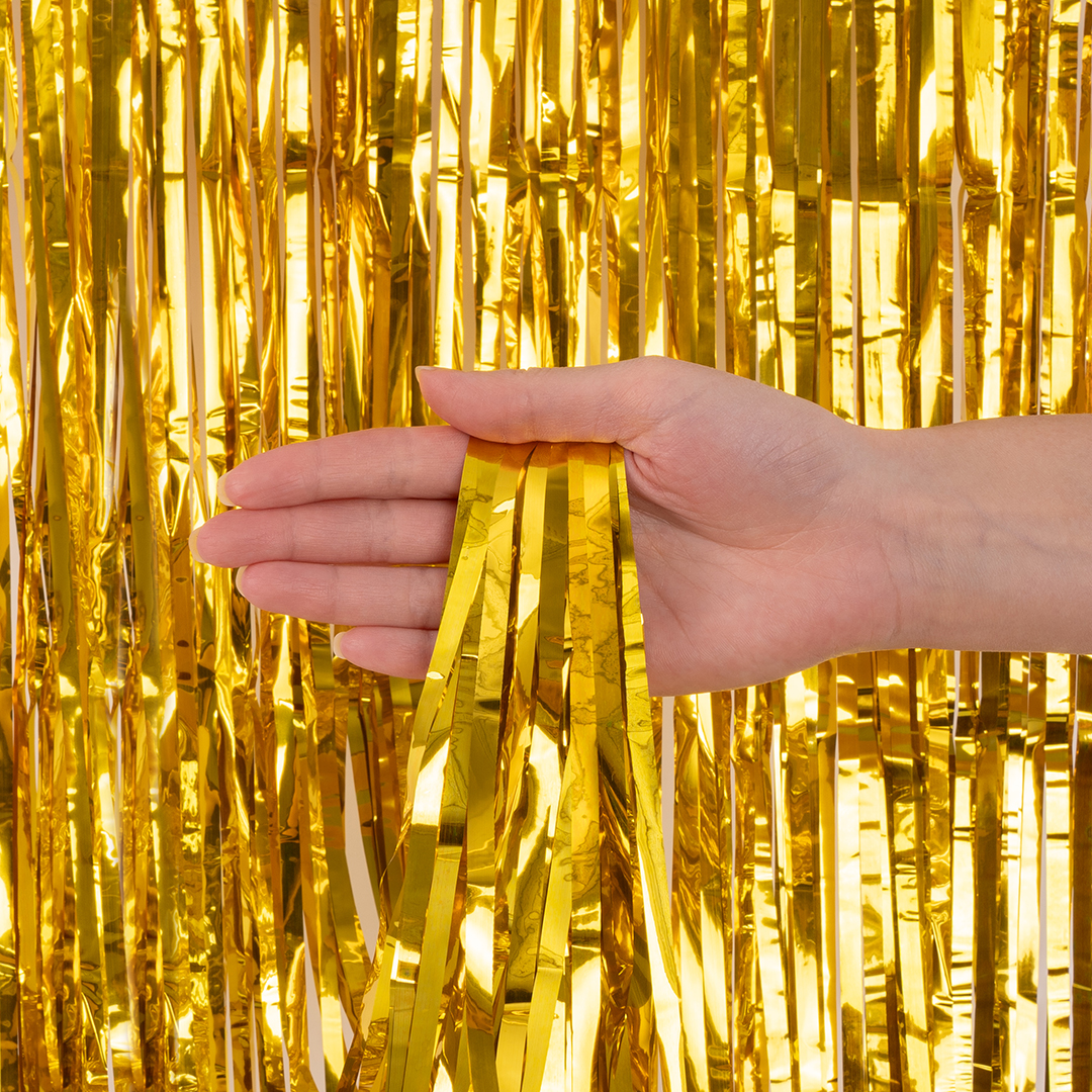 Занавес Дождик Золото, Металлик, 100*200 см, 1 шт.