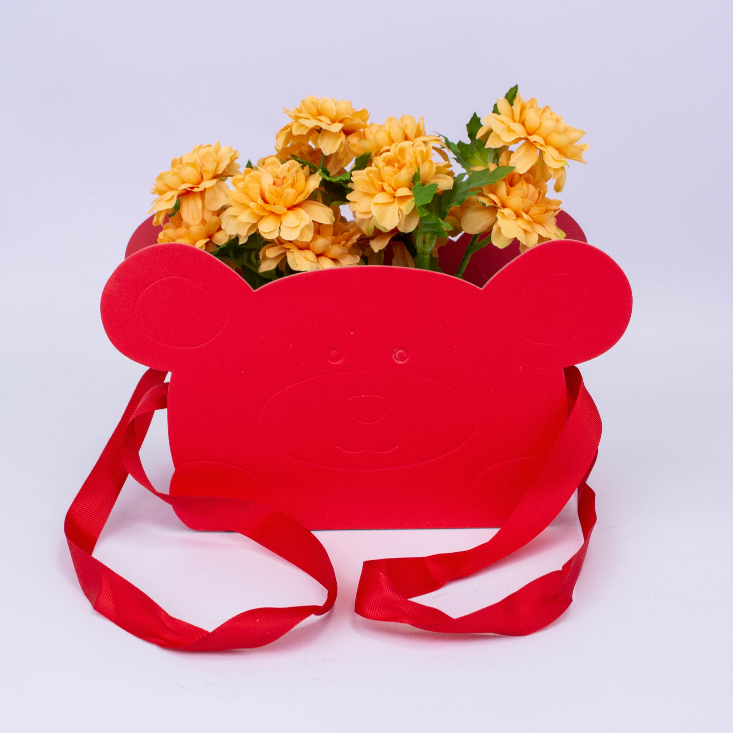 Коробка подарочная Ушки, Красный, 25*11*15 см, 1 шт. 