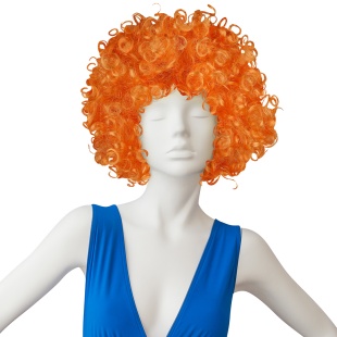 Парик карнавальный, 120 гр, Кудряшки, Оранжевый, 1 шт. в упак. 
