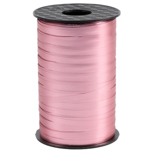 Лента полипропиленовая (0,5 см*250 м) Пыльная роза, Матовый металл, 1 шт.