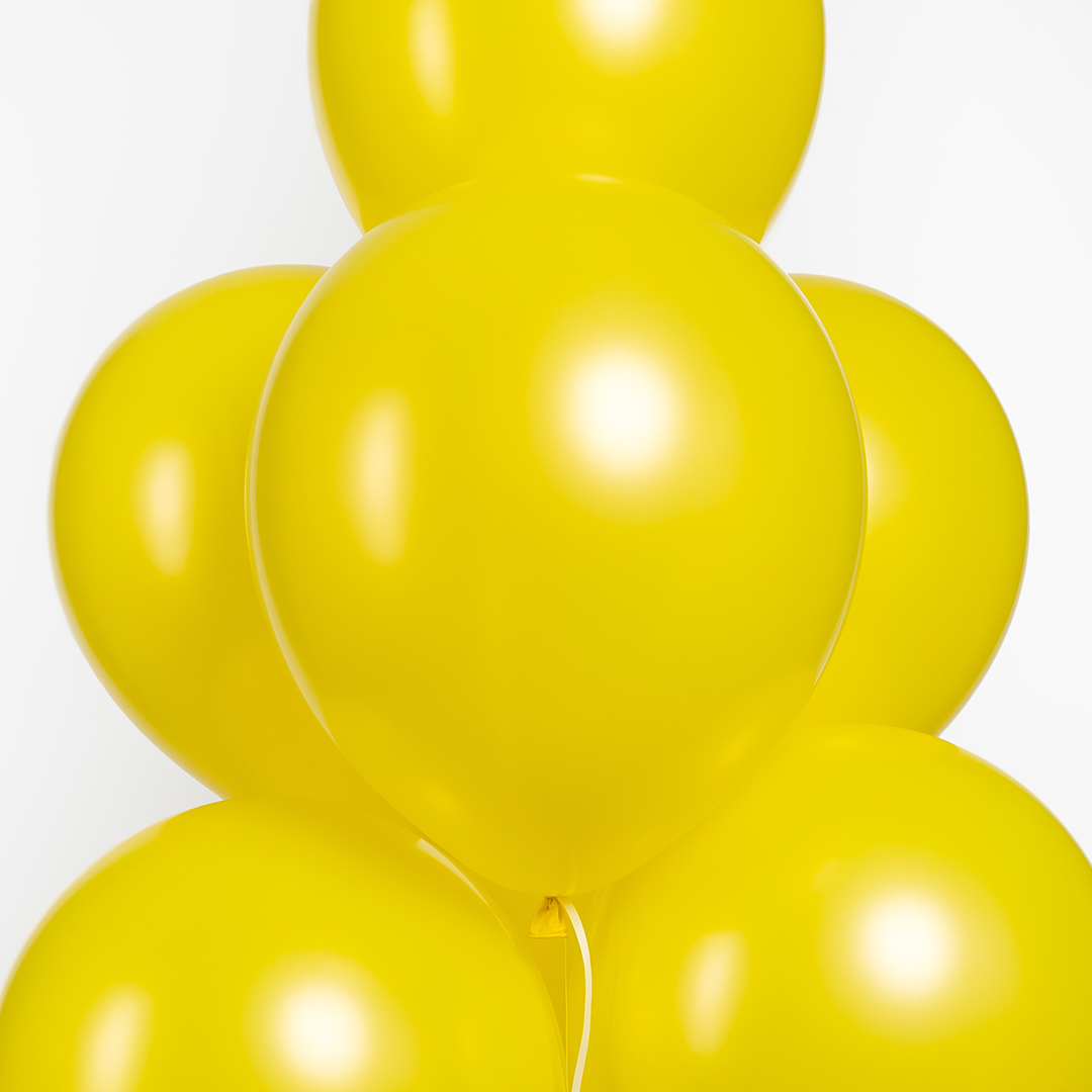 Шар (12''/30 см), Желтый, лайт, пастель, 100 шт.