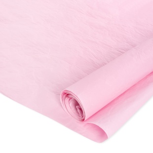 Упаковочная жатая бумага 40гр (0,6*4,5 м) Пергамин, Бледно-розовый, 1 шт.