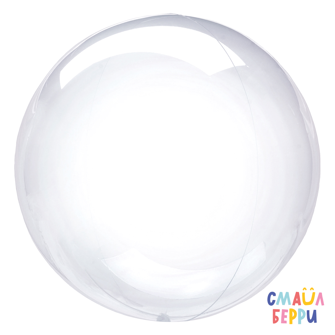 Шар (10''/25 см) Мини-сфера, Deco Bubble, Прозрачный, Кристалл, 10 шт. в уп.