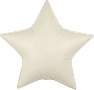 Шар (30''/76 см) Звезда, Кремовый, Сатин, 1 шт. в уп.