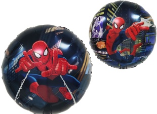 Шар (18''/46 см) Круг, Человек Паук, Дизайн №4, 1 шт. в уп.