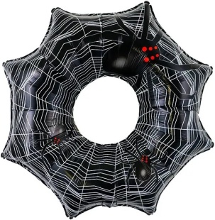 Шар (33''/84 см) Фигура, Паутина, Черный, 1 шт.